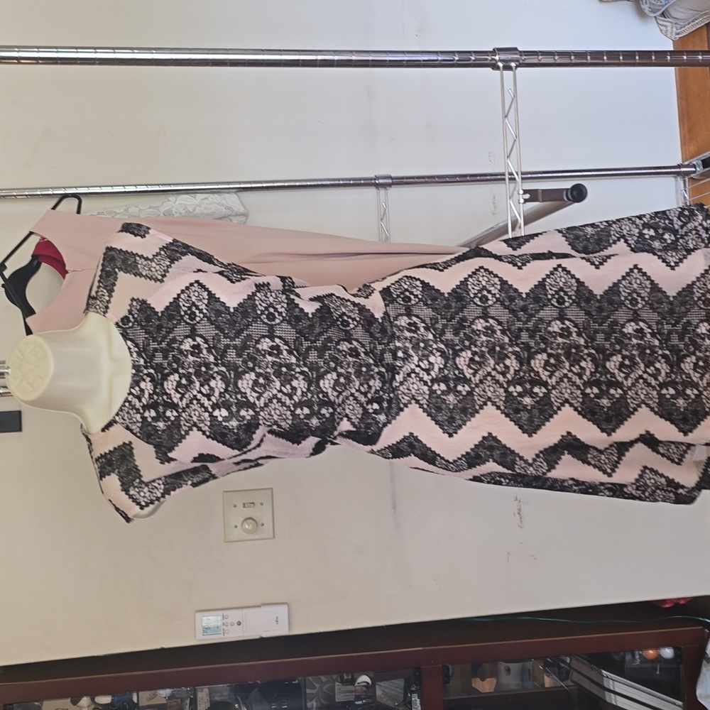 Fire Los Angeles Black and White A-line Mini Dress